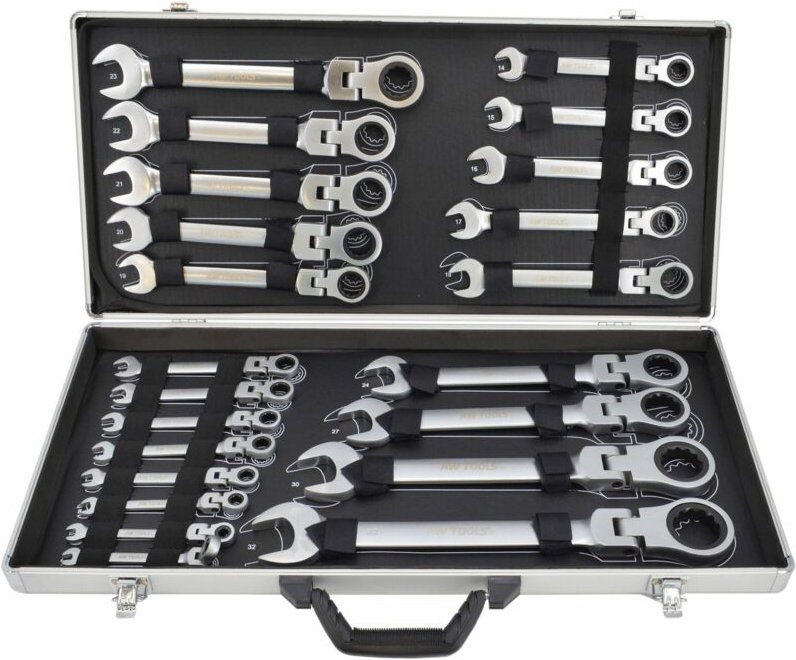AWTOOLS FLAT-O.HITZE SCHLÜSSEL/PRZEG.SET.22tlg.6-32 KOFFER