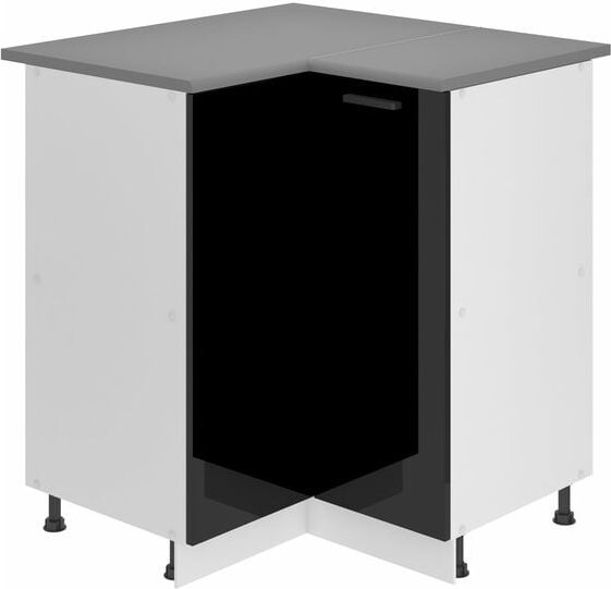 Unterschrank Küche, Küchenunterschrank 90 cm Breite. snp Küchenunterschrank mit Arbeitsplatte. Eckschrank Küche mit 1 Tü...