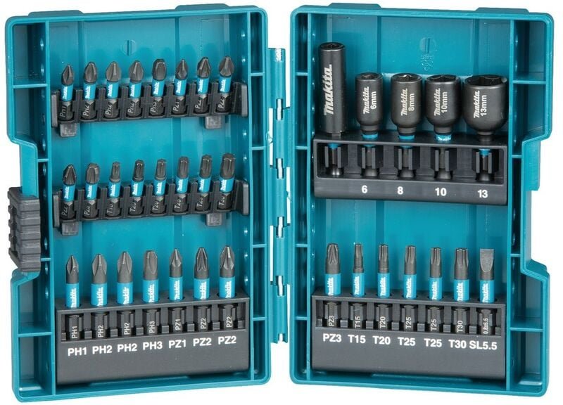 Box-Tipps, langweilige und Sockets wirken sich auf schwarze 35-PC Makita B-66880 aus