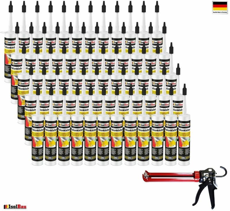 Thumbnail - Isolbau - 60 x Folienkleber Dichtkleber + hq Auspresspistole set Dampfbremse Dampfsperre