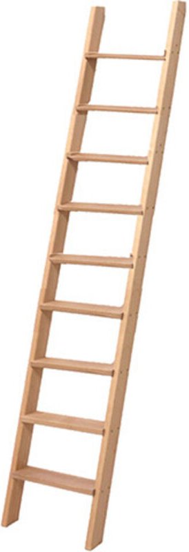 Stufenleiter Holz 8 Stufen - zu erreichenden Höhe 2.11m - BSMEU-225