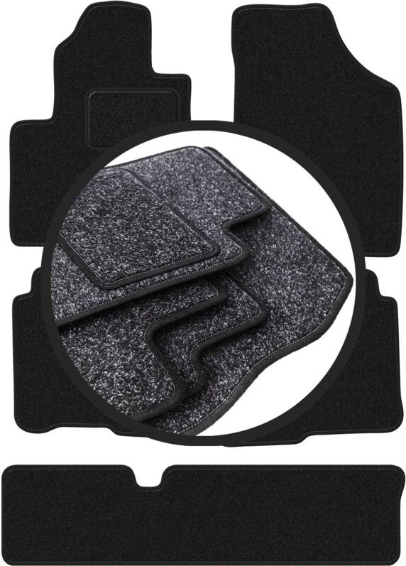 ANTHRA Auto-Fußmatten für: Hyundai SantaFe II 7-Sitzer (2006-2012)