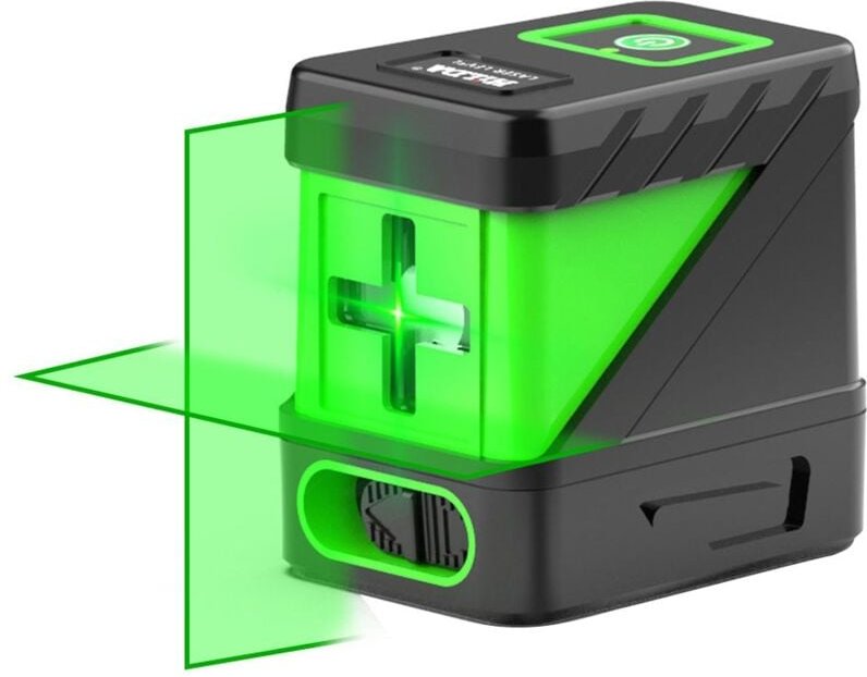 Jusch - Grüner Lasernivellier, 2 Kreuzlinien, 360-Grad-Drehung, Genauigkeit ±0,2 mm/m, 505–550 nm, ip 54, Selbstnivellie...