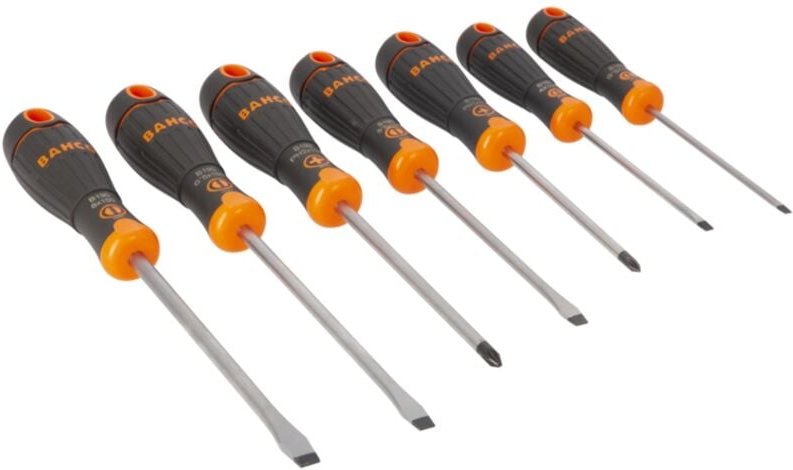 BahcoFIT Satz Schraubendreher für Schlitz- und Phillips-Schrauben mit Gummigriff - 7-tlg.