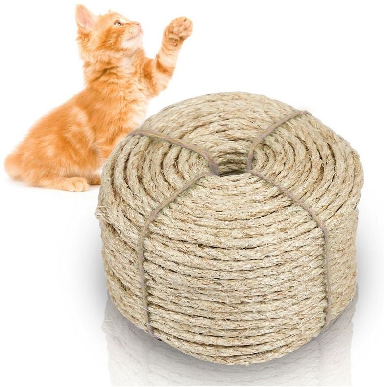 Sisalseil für Haustiere, Sisalseil, Kratzseil für Katzen, Kratzseil, 3000 x 0,8 cm