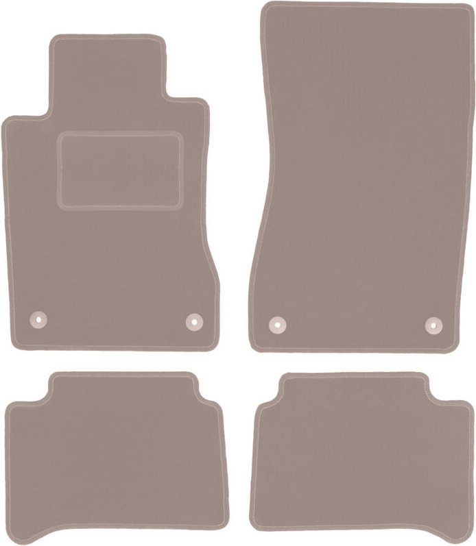 Beige Veloursmatten für: Mercedes CLS C219 Limousine (2004-2010)