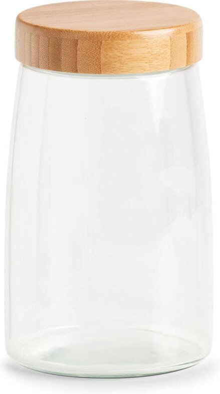 Glasbehälter mit luftdichtem Bambusdeckel, 1600 ml
