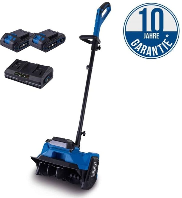 Scheppach Akku Schneefräse BC-SNB400-X + 2x 2,0 Ah Akkus + Doppellader SDBC2.4A