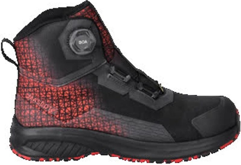 Sicherheitsstiefel F1502 S3S sr fo Gr. 50 schwarz/verkehrsrot - Mascot