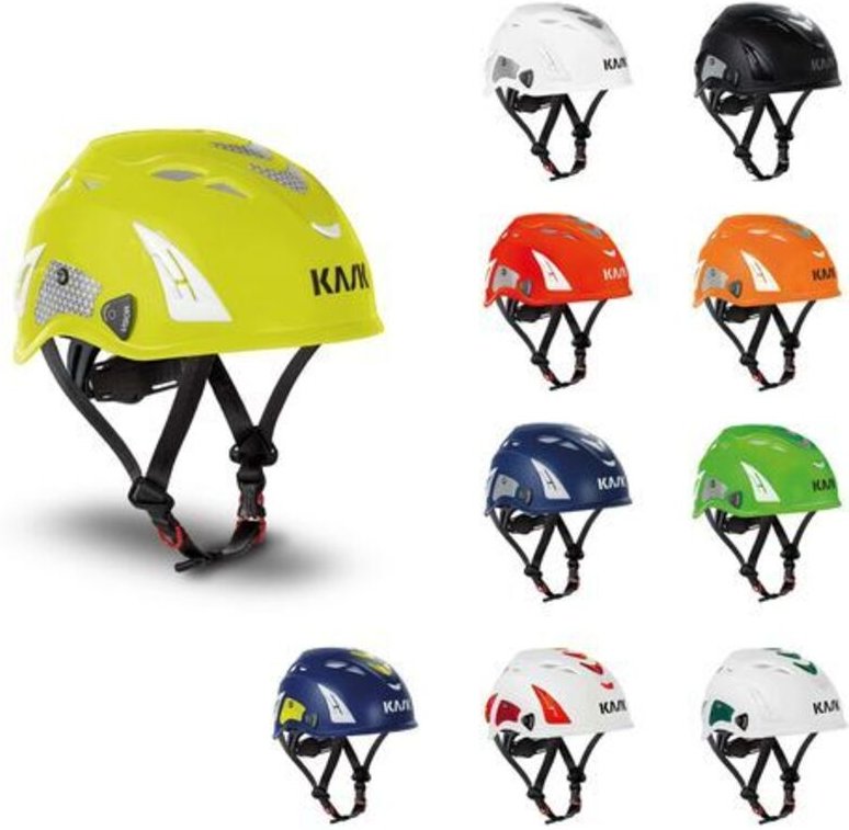 Kask - Plasma hi viz Arbeitshelm - 105 cm - Weiß und Grün