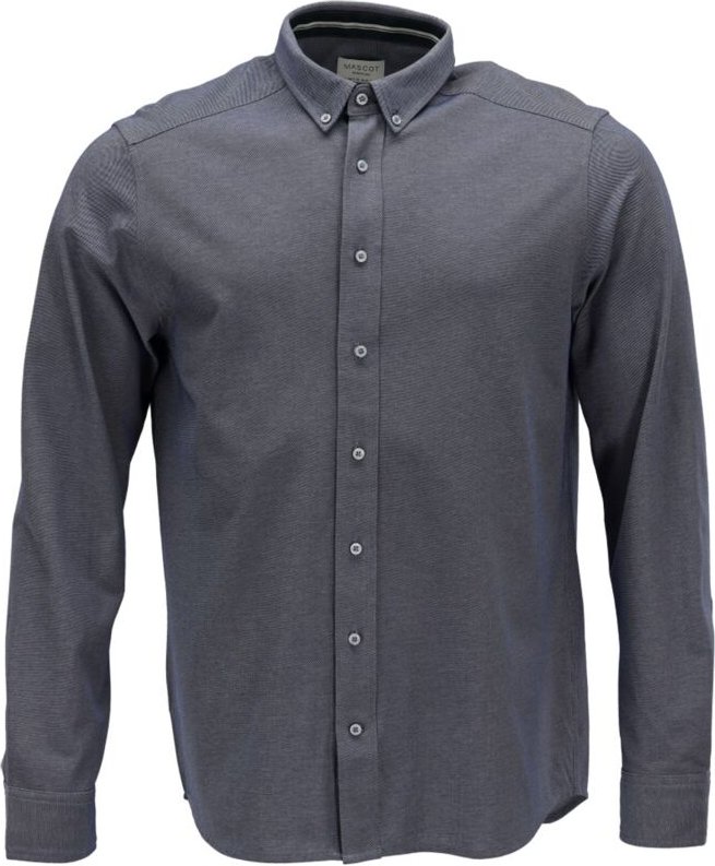 Hemd, moderne Passform, Stretch Gr. 37-38, blau-meliert - Mascot