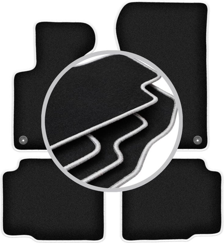 CARLUX-SILVER Autofußmatten für: BMW 3 E36 Kompakt, Coupé, Limousine, Kombi, Touring (1991-2000)