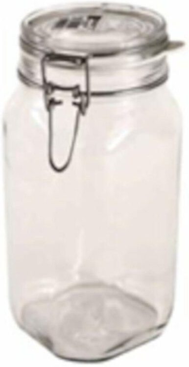 Siena Home - Drahtbügelglas cucinare 1620 quadratisch, mit Gummiring 1,5 l