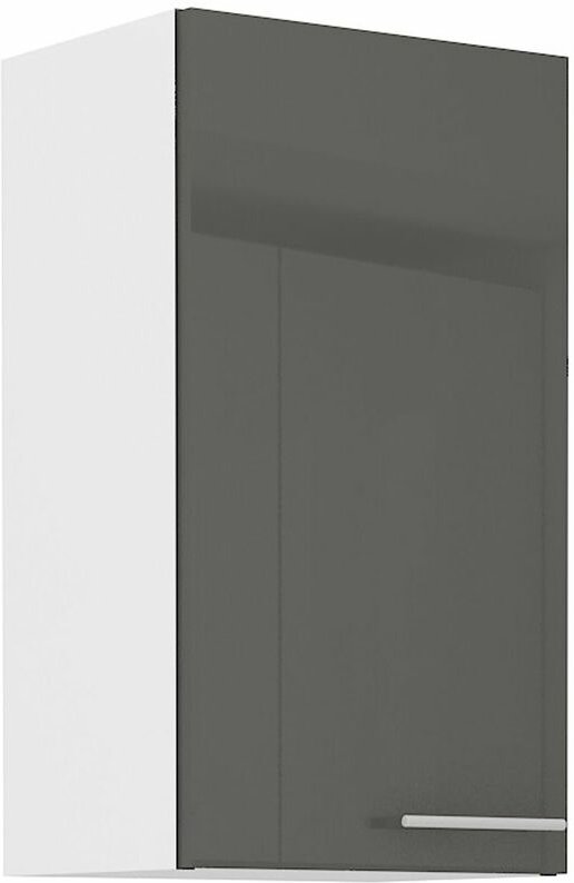 Küchen Preisbombe - Küche Hängeschrank 40 Lara Grau Hochglanz + Weiss matt Küchenzeile Küchenblock