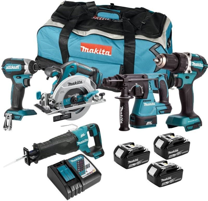 Thumbnail - Pack 5 Werkzeuge 18V LXT (3x5,0 Ah) in Tasche - MAKITA DLX5032T