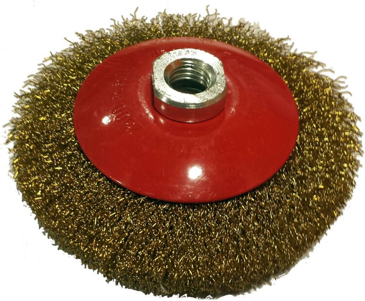 Konische Bürste 125 mm M14 Brico seitlich gewellter Draht 35452020