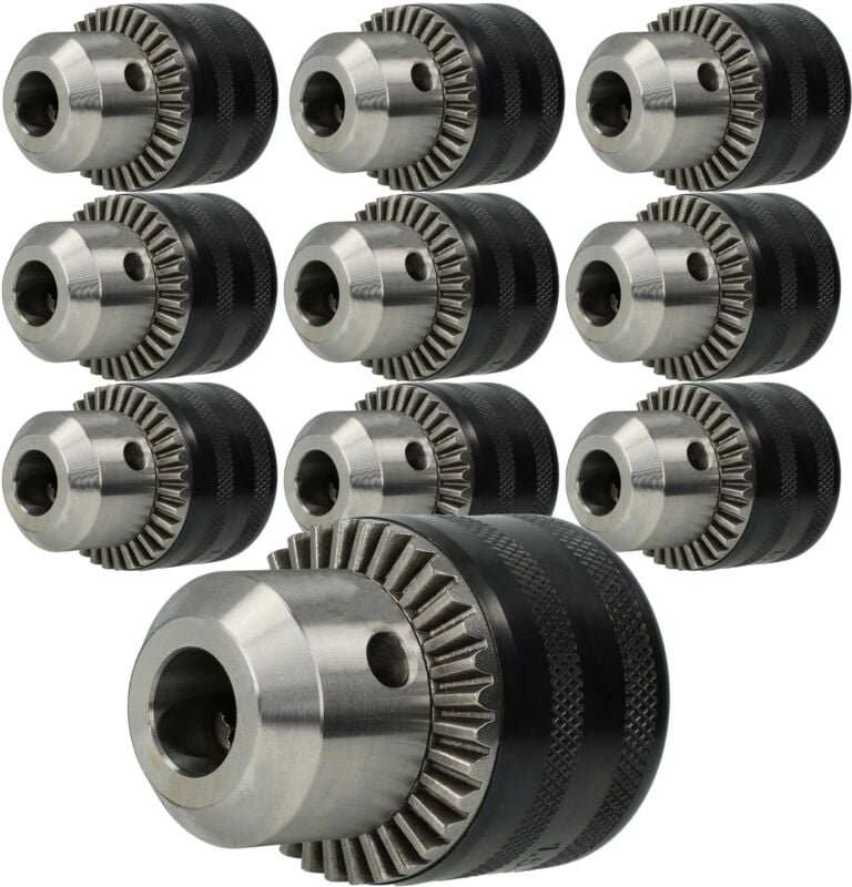 10x Zahnkranzbohrfutter 1,5 - 13mm - 13mm (1/2') x 20 kompatibel mit Universal Black & Decker, Bosch Bohrmaschinen, Schl...
