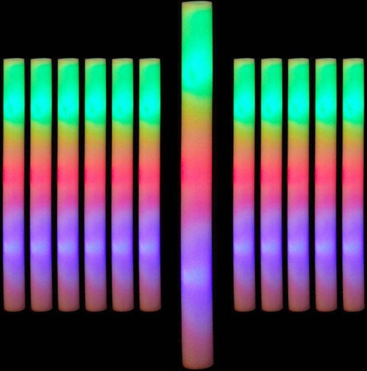 Set of 12 led glow sticks