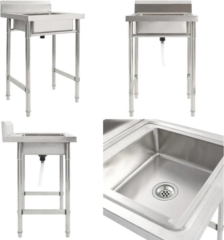 Küchenspüle Einzelbecken Edelstahl - Küchenspüle - Küchenspülen - Home & Living - Silber