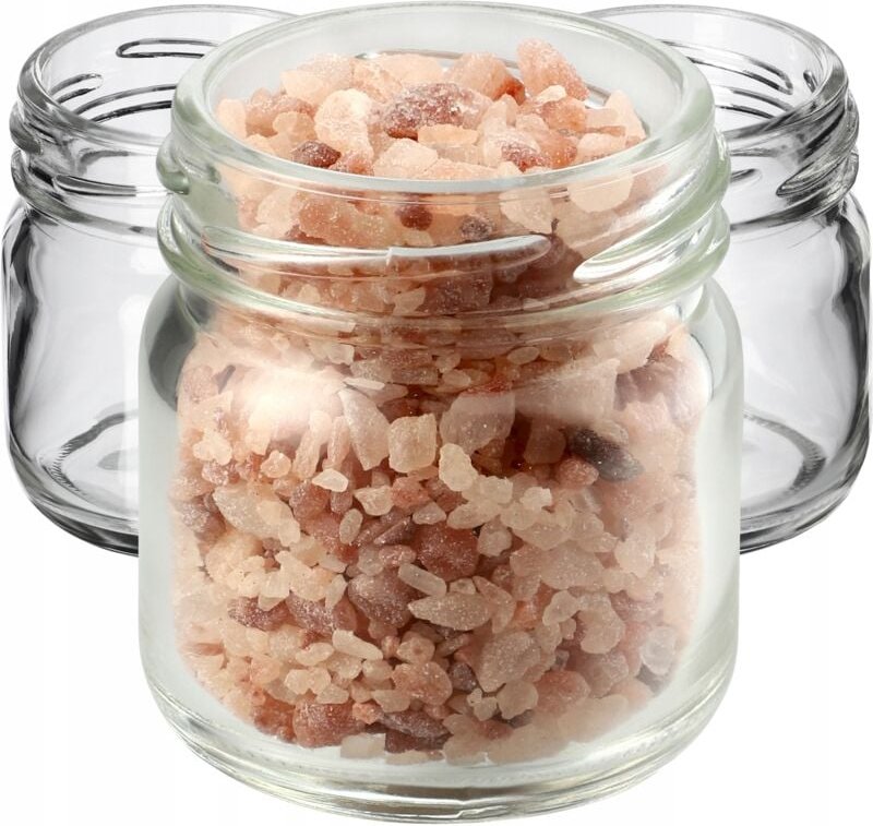 Kadax - 50er-Set Weck Mini-Gläser - 40 ml - rund - mit Schraubdeckel - zum Probieren, Marmelade, Honig