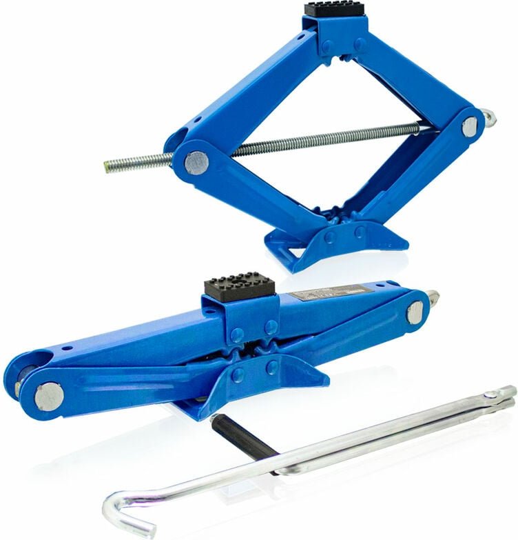 Bituxx - kfz Scherenwagenheber 2T flach Wagenheber 2 Tonnen Hubhöhe von 10,5 cm bis 38 cm inkl. Gummiauflage und praktis...