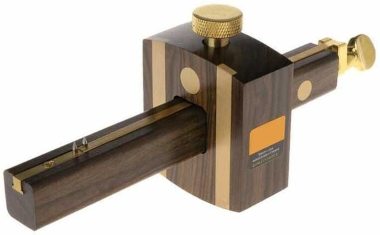 Einstecklehre, Zimmermannswerkzeug, Choke, Holzmarkierungslehre, Einstecklehre, Tiefenanreißer für Holz mit Messingschra...