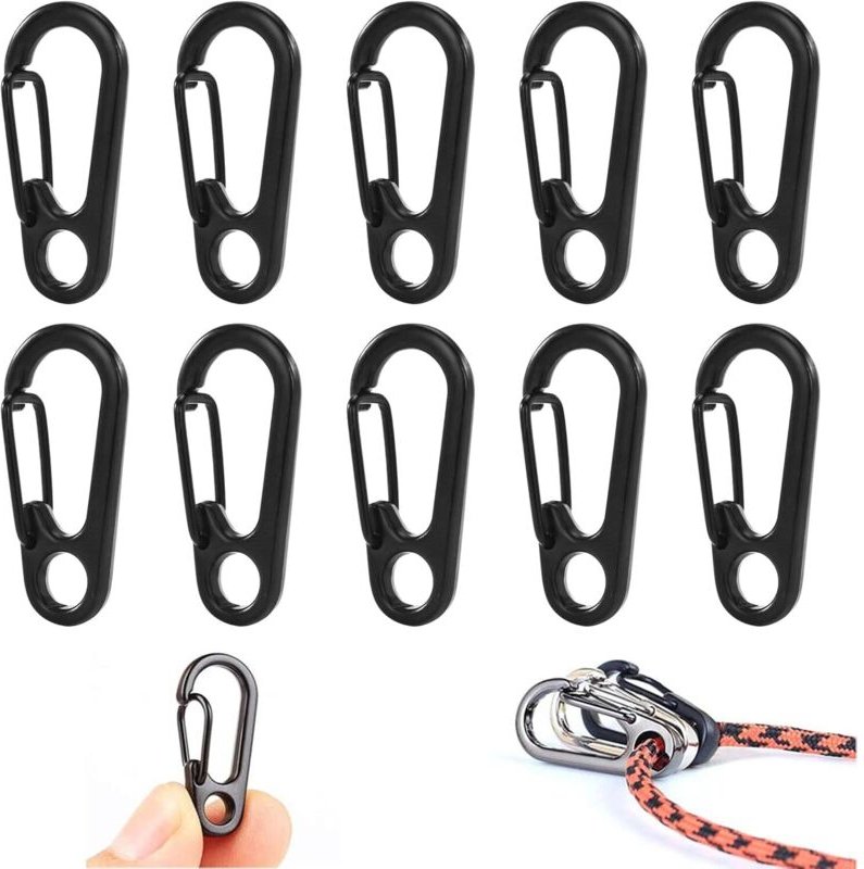 10 Stück Mini-Karabiner, Mini-Schlüsselanhänger-Karabiner, Kletter-Karabiner, 31,5 mm - Ahlsen
