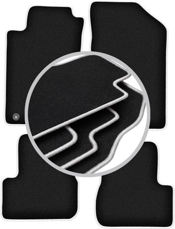 CARLUX-SILVER Autofußmatten für: Peugeot 206 Fließheck, SW, Kombi, CC, Cabrio (1998-2010)
