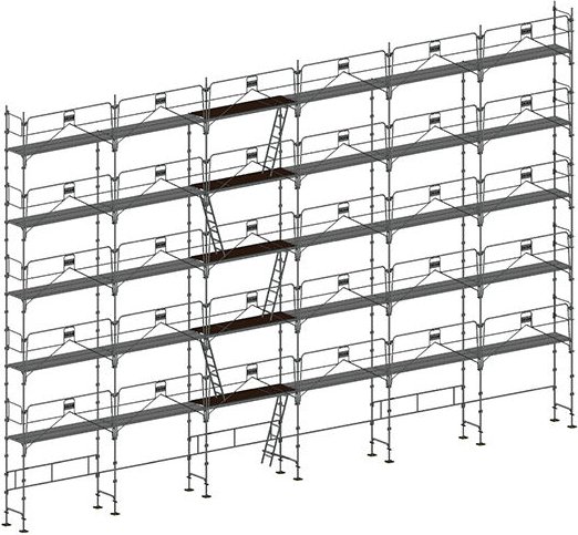 Matisère - Gerüst 180m² - Struktur + Plattformen -Gelände Version - DUO228GC-SP