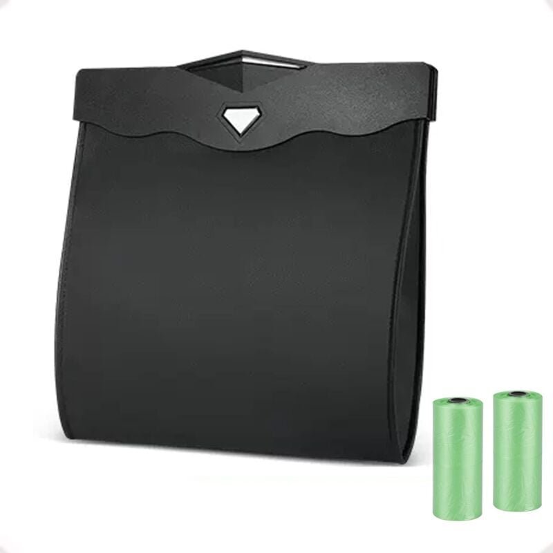 Hängender Auto-Mülleimer für den Innenraum, Auto-Mülleimer mit magnetischer Schnellöffnung, wasserdichtes PU-Leder, Auto...