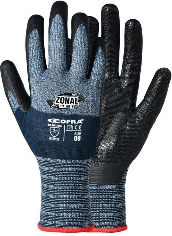 Cofra Arbeitshandschuhe mit Grip aus Nitrilschaum 8 (M)