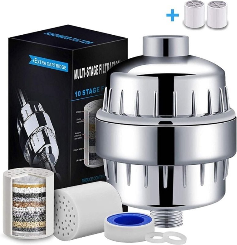 Duschfilter, 15-stufiger Universal-Duschfilter, mehrstufiger Reiniger mit neuer Entchlorungskartusche
