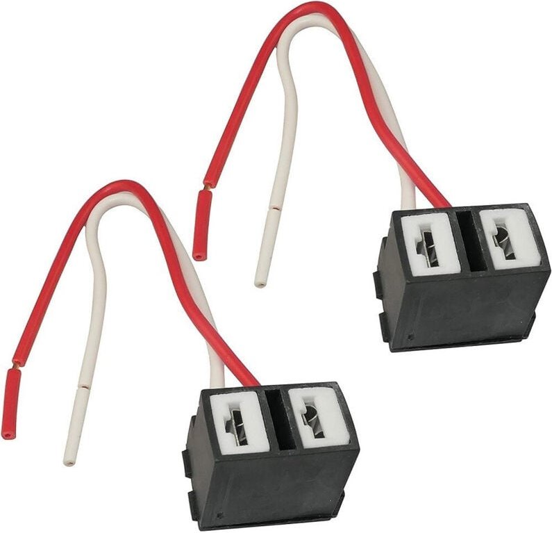 Trade Shop Traesio - Trade Shop - 2 portalampada spina femmina konnettor faro lampadina H7 in ceramica nach car -