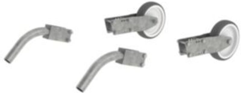 Günzburger Steigtechnik 4x Feder-Bremsrollen für Arbeitspodest mit 3-4 Stufen schwere Ausführung - 050069