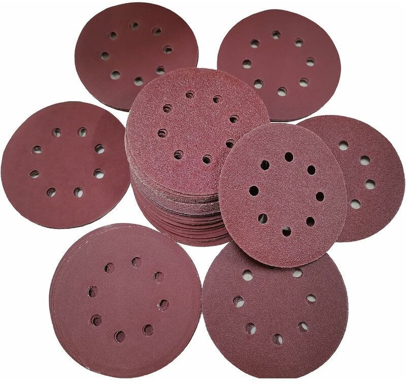 Shining House - Schleifscheiben, 5 Zoll 8-Loch-Klettscheiben, 40/80/120/240/320/600/800 Schleifpapier mit gemischter Kör...