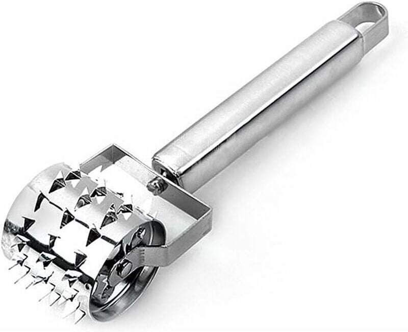 Fleischklopfer-Hammer, Fleischklopfer-Roller, Edelstahl-Fleischrollnadel, robuster Roller-Steakhammer, für Steak, Huhn, ...