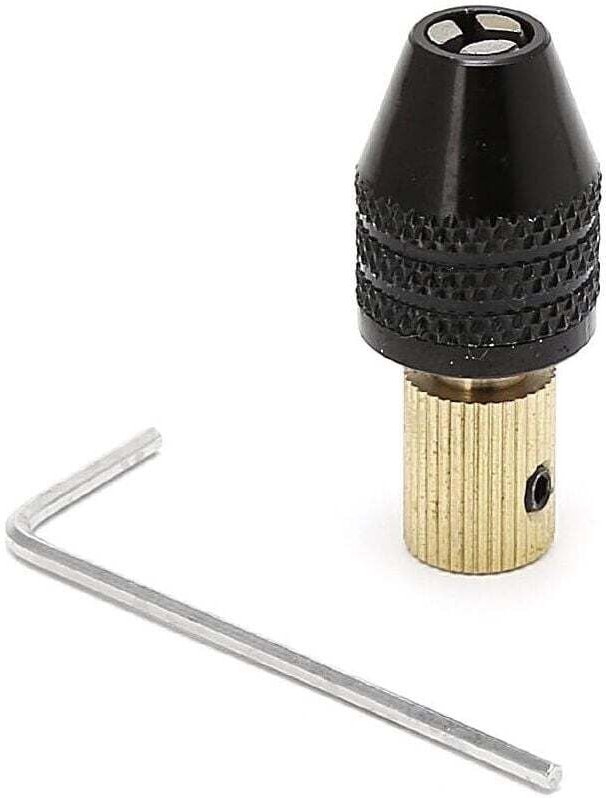 Aiperq - Mini mandril de pinza para eje de motor eléctrico de 0,3-3,4 mm (2,35 mm)