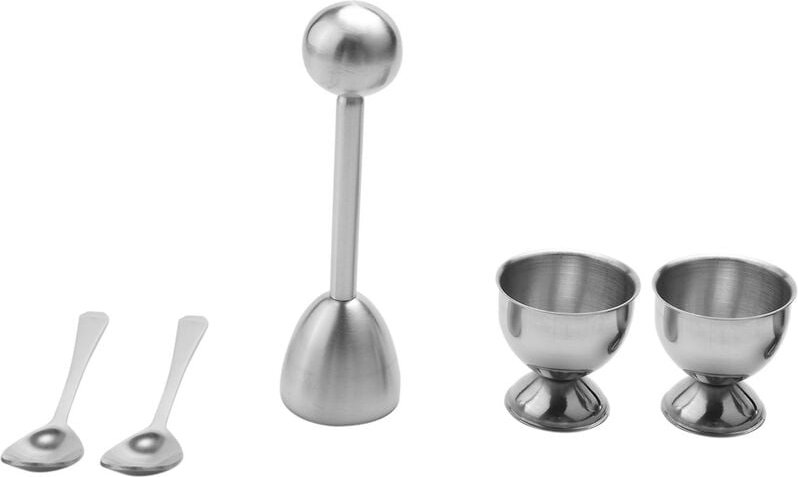 Eieraufsatz-Set, weich, hartgekochte Eier, Trennwerkzeug, inklusive Löffel und Tassen, Schalenentferner und -schnitt