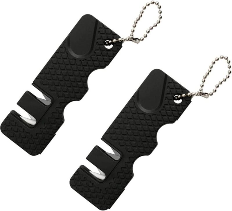2 Stück Mini-Messerschärfstein, Messerschärfer, Outdoor-Werkzeuge, Küche, multifunktional, tragbarer Mini-Schleifstein f...
