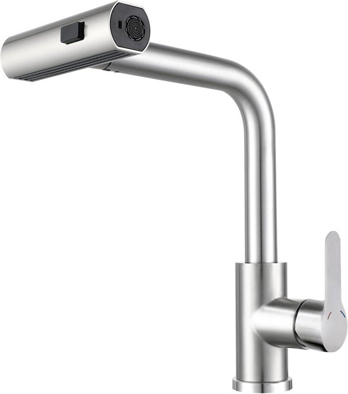 Wasserhahn Küche Küchenarmatur Ausziehbar - Mischbatterie mit Brause Spültischarmatur Spüle 360° Drehbar Armatur Edelsta...