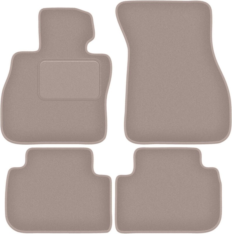 Beige Velours-Fußmatten für: BMW 2 F44 Coupé (2020-)