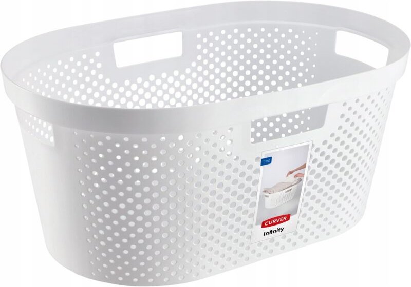 Thumbnail - Infinity 40L weißer Wäschebehälter - Curver