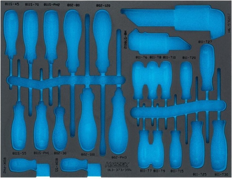 Hazet 2-Komponenten Weichschaumeinlage, L x B: 519 mm x 392 mm, für 163-373/39N