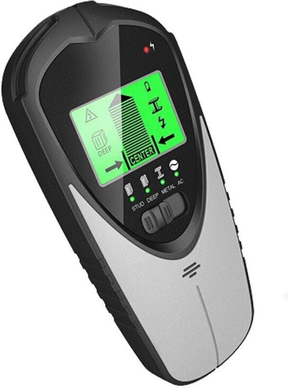 4-in-1-Wandbolzensucher, Bolzensucher mit LCD-Display und Signalton für Holz, AC-Draht und Kabelbalkendetektor, Silber, ...