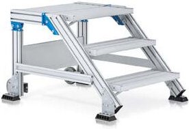 Zarges Treppenpodest 60° 800mm Stufenbreite 2 Stufen