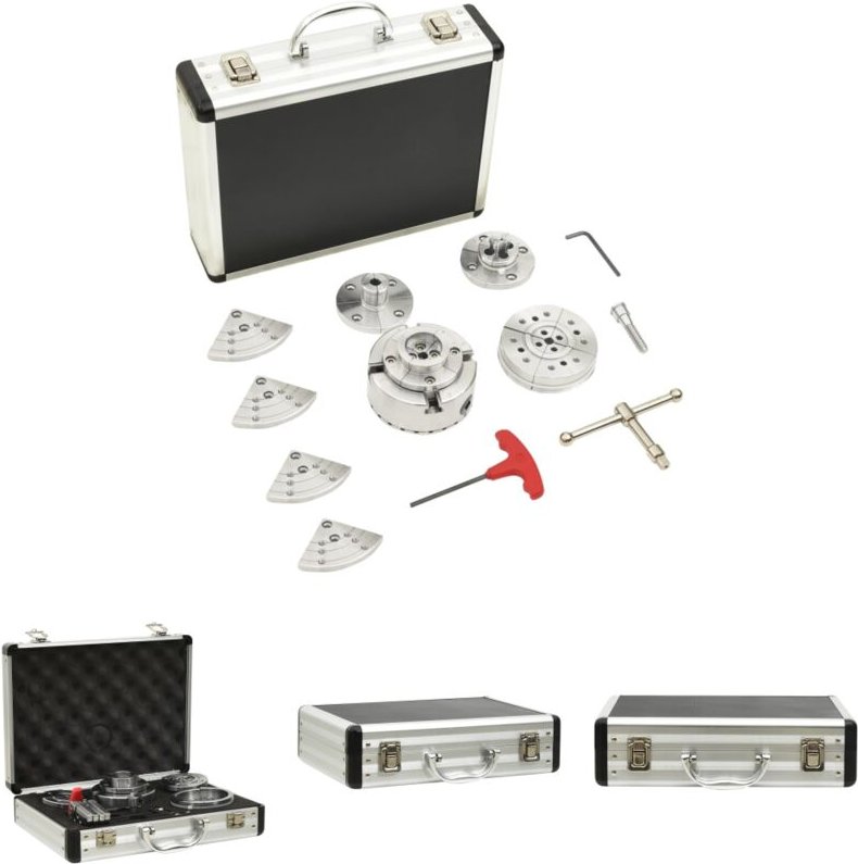 Selbstzentrierendes Spannfutter Set 3,75 Zoll Stahl - Schraubzwingen & -stöcke - The Living Store