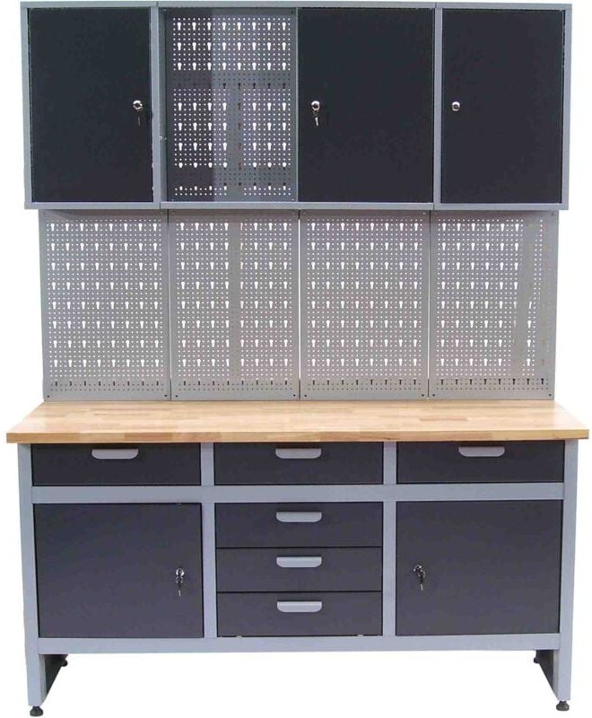 Thumbnail - Werkstatt Combi-Set Werkbank 06277 Werkzeugschrank + Werkzeugwand 06278 Lochwand