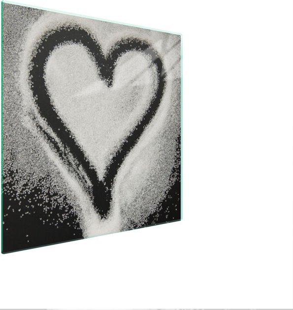 GLASSCHUTZPLATTE FÜR HERD 50x52 HERZ