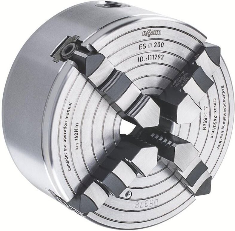 Röhm ES 200, 4-Backen, DIN 6351, Form A, Stahlkörper - 111793