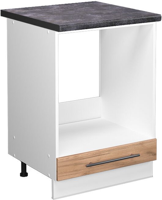 Vicco - Herdumbauschrank Fame-Line, Goldkraft Eiche, 60 cm , ap Anthrazit